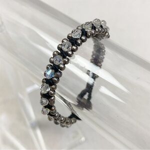 Black and silver wrap bracelet